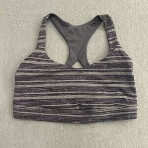 Lululemon Gray 50 Rep Unpadded Racerback Sports Bra Women's Size 8